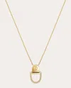Statement Paris Women's Rivet M 18k Gold Diamond Pendant Necklace In Gold