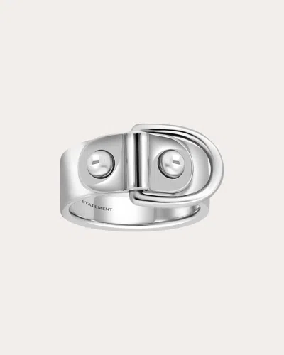 Statement Paris Women's Rivet Ring In Silver