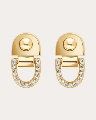 Statement Paris Women's Rivet S 18k Gold Diamond Stud Earrings