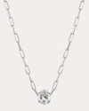 Statement Paris Women's Rockaway Sterling Silver Spinner Sphere Pendant Necklace Rhodium-plated Sterling Silver In Silver