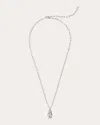 Statement Paris Women's Sterling Silver Rockaway Vertical Spinner Pendant Necklace Rhodium-plated Sterling Silver In Silver