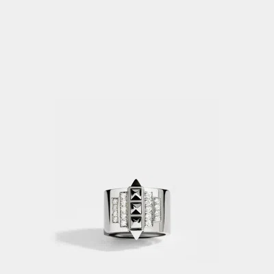 Statement Rockaway Pinky Ring 5 Picots In Silver