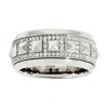 Statement Rockaway Spinner Ring In Metallic