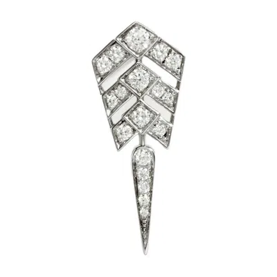 Statement Stairway Earrings In Silver