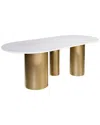 Statements By J Balmain Marble Top Oval Dining Table