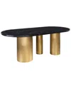 Statements By J Balmain Marble Top Oval Dining Table