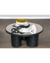 STATEMENTS BY J STATEMENTS BY J BALMAIN MIRRORED TOP MODERN ROUND COFFEE TABLE
