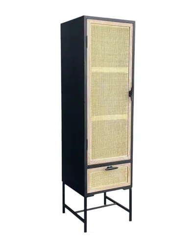 Statements By J Black Tall Industrial Cane Accent Cabinet