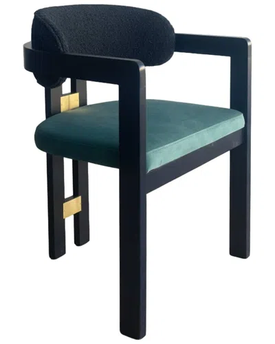 Statements By J Conan Wood Dining Armchair Chair In Blue