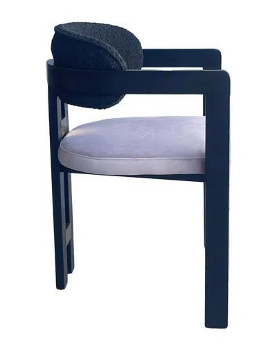 Statements By J Conan Wood Dining Armchair Chair In Blue