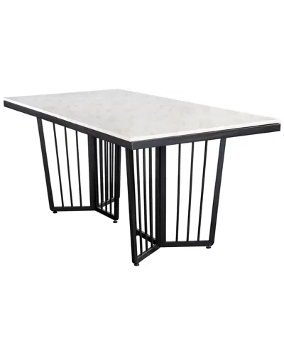 Statements By J Derek Marble Top Dining Table For 6 In Burgundy