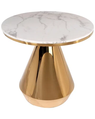 Statements By J Gigi Marble Top Dining Table In Gold