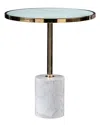 Statements By J Kaia Marble Base Side Table In Gold