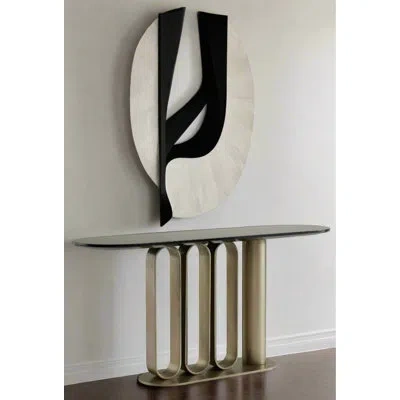 Statements By J Kyle Modern Console Table With Genuine Black Marble Top And Gold Powder-coated Iron Base – Architect