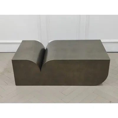 Statements By J Modern, Minimalist Coffee Table In Brushed Brass