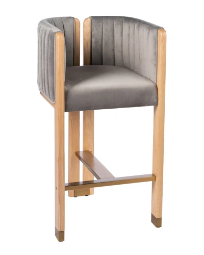 Statements By J Monaco Wood Counter Chair In Gray