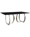 Statements By J Monique Glass Top Dining Table For 6