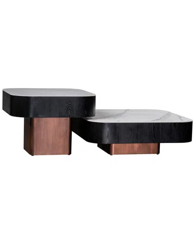 Statements By J Set Of 2 Coffee Tables With Storage In Black