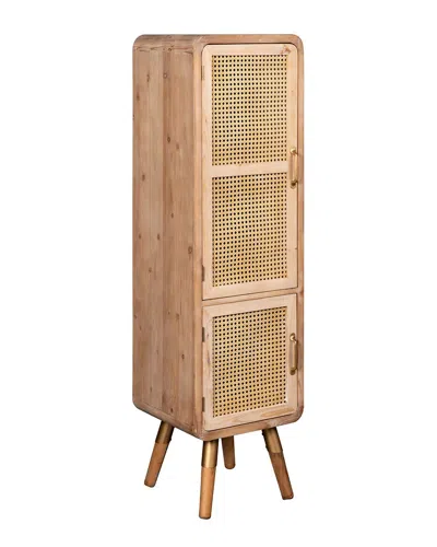 Statements By J Shia Tall Cane Accent Cabinet In Neutral