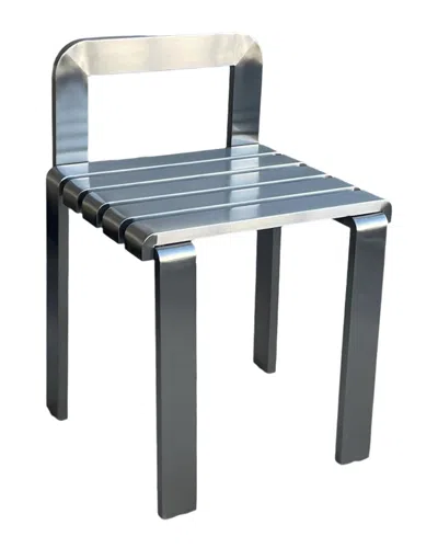 Statements By J Tara Silver Metal Chair In Blue