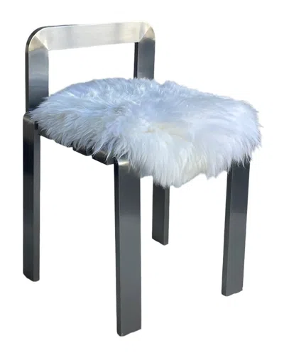 Statements By J Tara Silver Metal Chair With Sheep In Blue