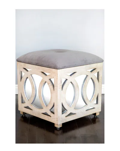 Statements By J Tyra Mirrored Ottoman/storage Box