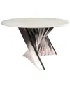 Statements By J Waterfall Marble Top Dining Table