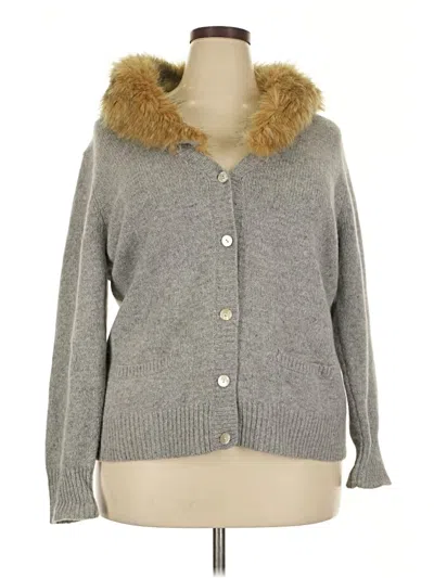 Pre-owned Statements Cardigan Sweater In Gray