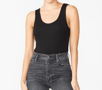 Stateside 2x1 Rib Double Scoop Bodysuit In Black