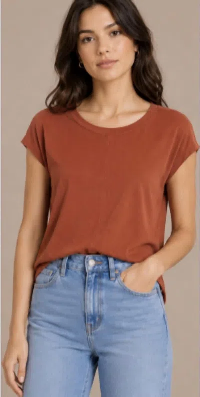Stateside 2x2 Chevron Dolman Top In Sienna In Brown