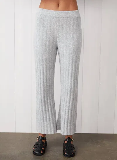 Stateside 6x6 Sweater Rib Wideleg Pant In Heather Grey