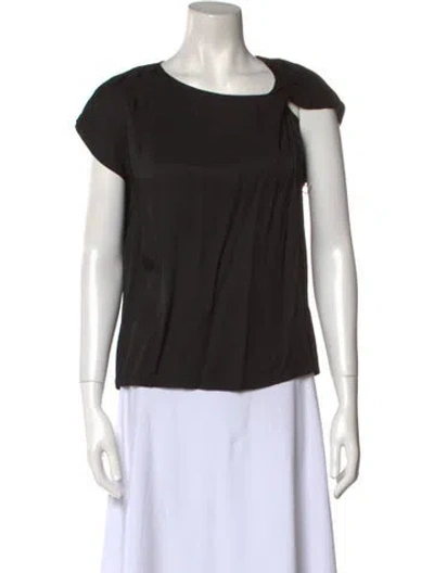 Pre-owned Stateside Bateau Neckline Short Sleeve Top W/ Tags In Black