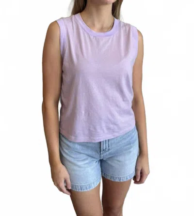 Stateside Cloud Jersey Muscle Tank Top In Lilac Mist In Purple