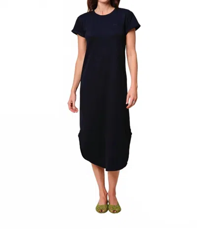 Stateside Cloud Jersey Short Sleeve Midi Dress In Black