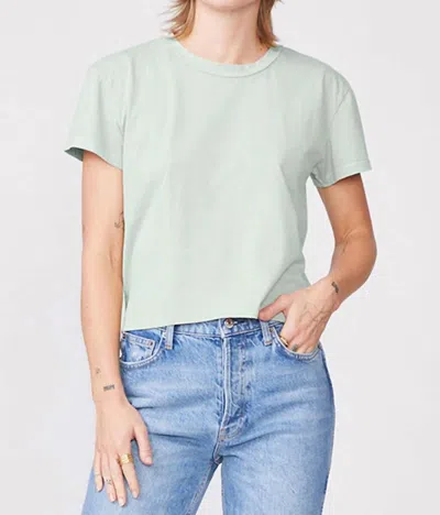 Stateside Cloud Jersey Short Sleeve Tee Top In Cactus In Green