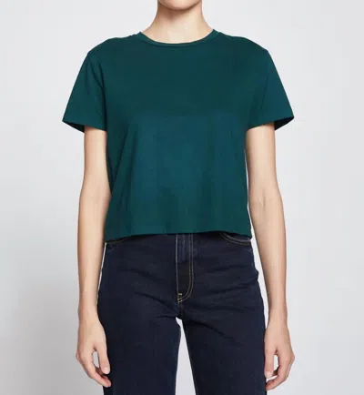 Stateside Cloud Jersey Short Sleeve Tee Top In Evergreen In Green