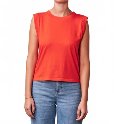 Stateside Cloud Jersey Tank Top In Candy Apple In Red
