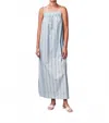 Stateside Column Stripe Poplin Maxi Dress In Blue Multi Stripe In Blue