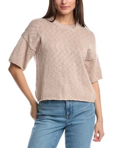 Stateside Cotton Linen-blend Sweater In Beige