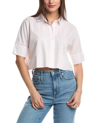 Stateside Cropped Boxy Shirt In Pink
