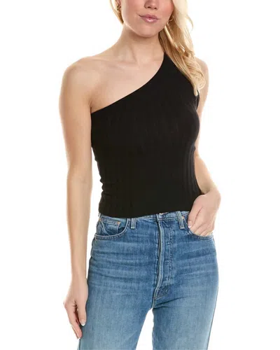 Stateside Farmboy Rib One Shoulder Top In Black
