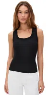 Stateside Fine 2x1 Rib Scoop Tank Black