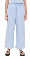 Stateside James Pinstripe Poplin Pants Dove Blue In Dove Blue