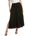 Stateside Linen-blend Midi Skirt In Black