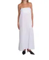 Stateside Linen Column Maxi Dress In Ivory In White