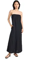 Stateside Linen Column Maxi Dress New Navy In New Navy