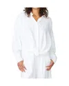 Stateside Linen Oversized Shirt In Foam In Multi
