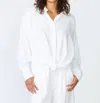 Stateside Linen Oversized Shirt In Foam In Multi
