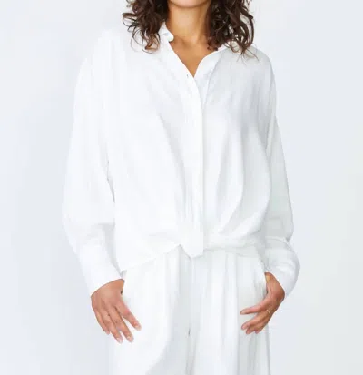 Stateside Linen Oversized Shirt In Foam In Multi