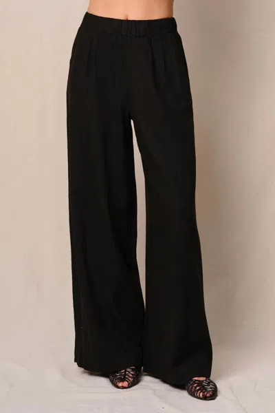 Stateside Linen Pull-on Trouser In Black